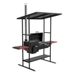 Комплект печь-мангал Grillver Искандер-400 Инклайн Эйр с чугунной решеткой (вид c)